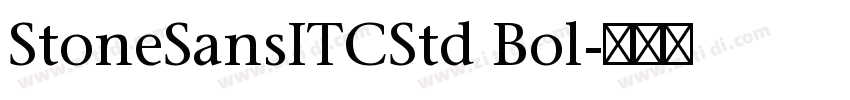 StoneSansITCStd Bol字体转换